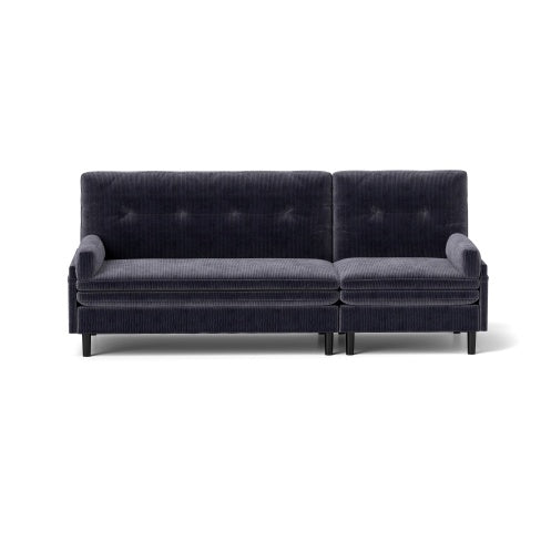 Grey Corduroy Sectional Sofa Convertible 3 Seaters Sofa L Shaped Sofa And Bed