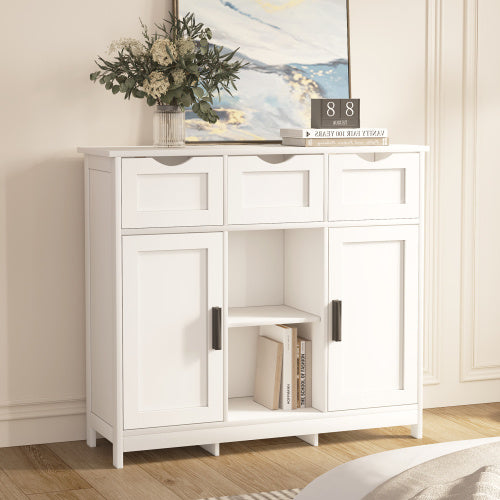 Storage Cabinets Wooden Floor Cabinet With Drawers And Shelves Storage Cabinets Accent Cabinet For Living Room Bedroom Bathroom Furniture Home Decor