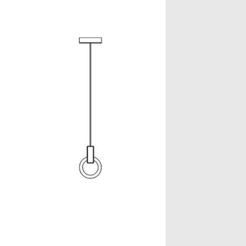 Round Ring Wooden Hanging Lamp