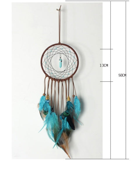 LED Dream Catcher - Handmade Feather Night Light, Serene Wall Decor Gift for Home & Office