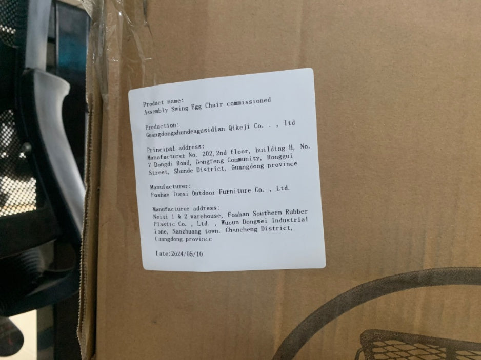 Indoor And Outdoor Swing Egg Chair With Stand Beige Uv Protection Cushion Hanging Chair With Cup Holder