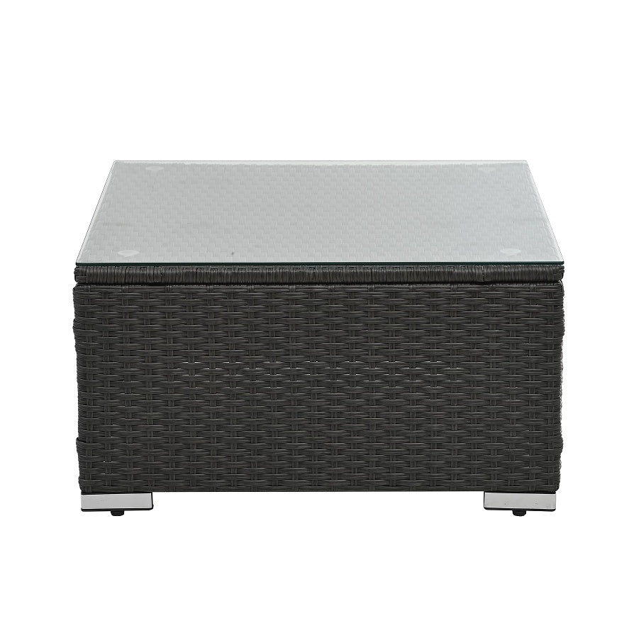 Patio Furniture Outdoor Furniture Seasonal Pe Wicker Furniture 7 Set Wicker Furniture With Tempered Glass Coffee Table