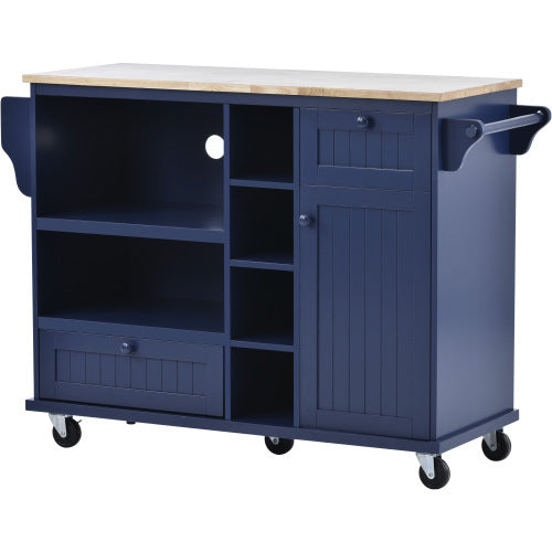Kitchen Island Cart With Storage Cabinet And Two Locking Wheels 1