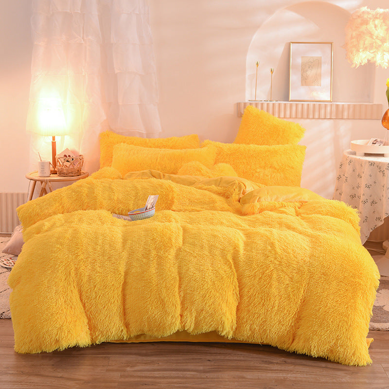 Luxury Thick Fleece Duvet Cover Set – Fluffy Plush Bedding For Winter Warmth (Queen/King Sizes)