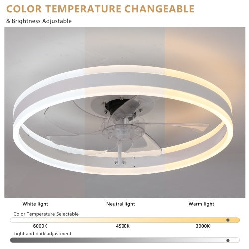 Ceiling Fan With Lighted Dimmable Leds