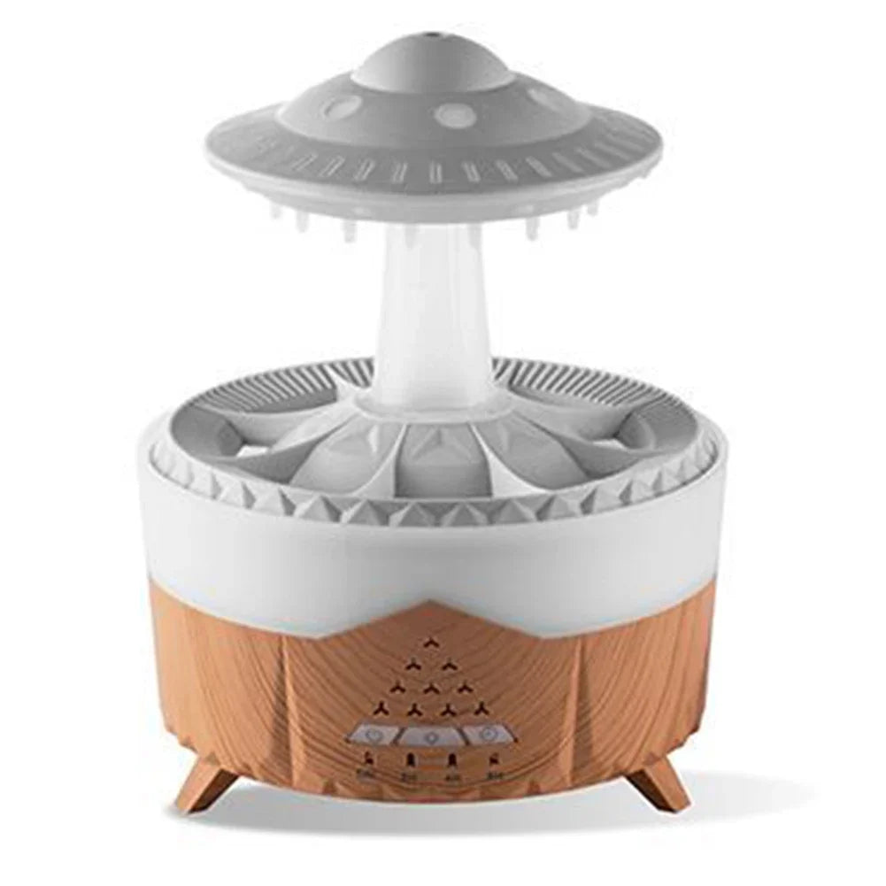 Smart Remote Led Humidifier Mushroom Rain Theme With Colorful Lights Raindrop Aroma Humidificador For Home