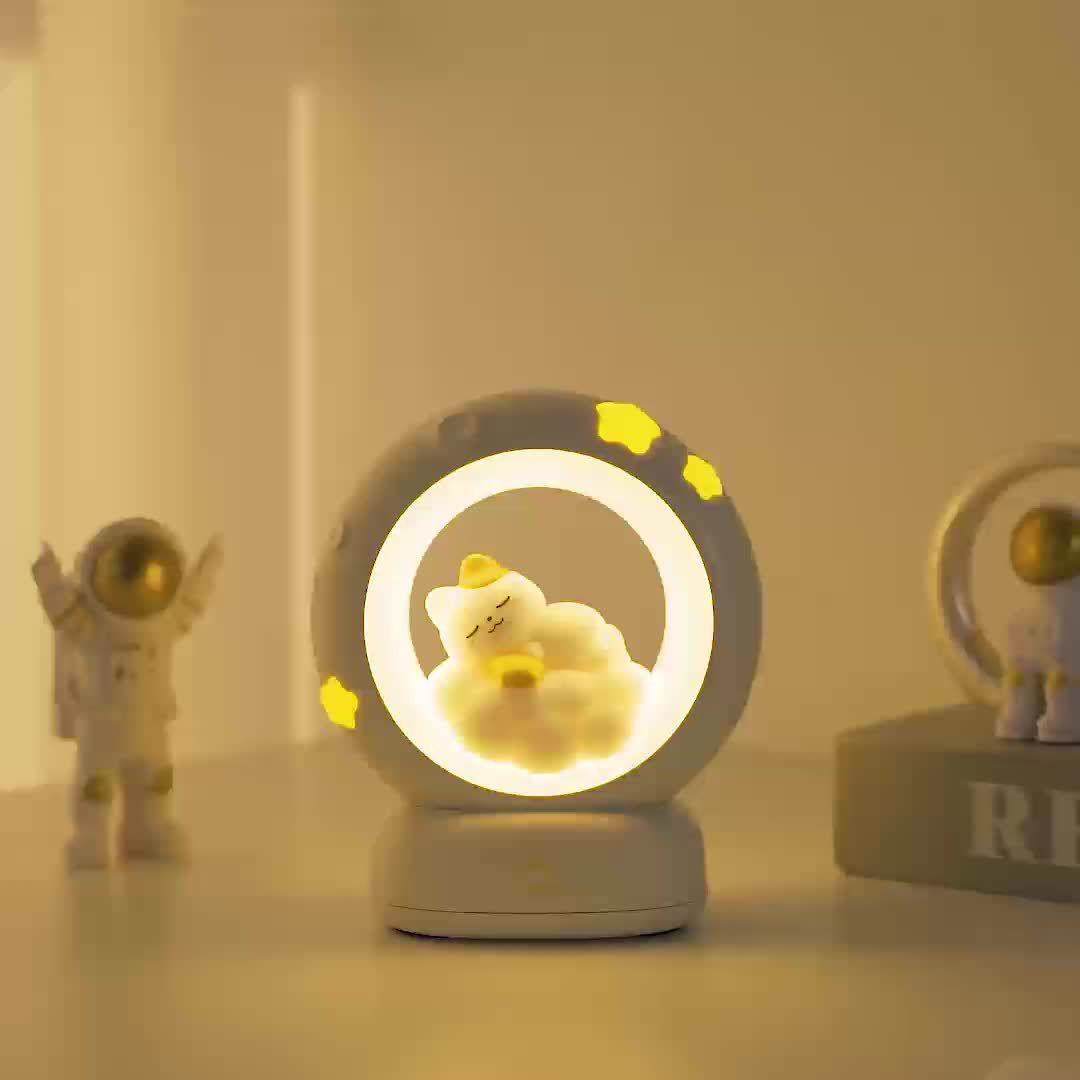 1Pc Sleeping Cat Lamp Cute Cat Night Light For Mom Gift For Girls And Boys Nightlight For Bedroom Soft Light Usb Charger Tap Dimmer