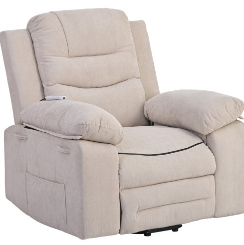 Massage Power Lift Recliner Chair For Elderly – Heated Reclining Chair With Side Pocket & Infinite Positions (Blue)