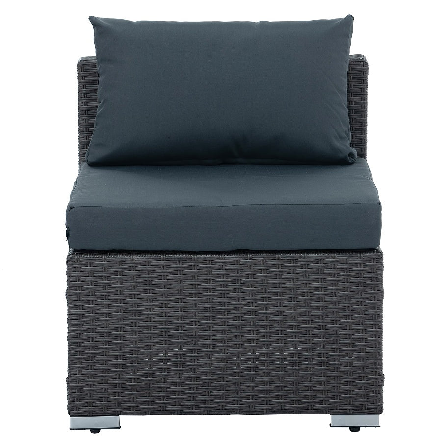 Patio Furniture Outdoor Furniture Seasonal Pe Wicker Furniture 7 Set Wicker Furniture With Tempered Glass Coffee Table