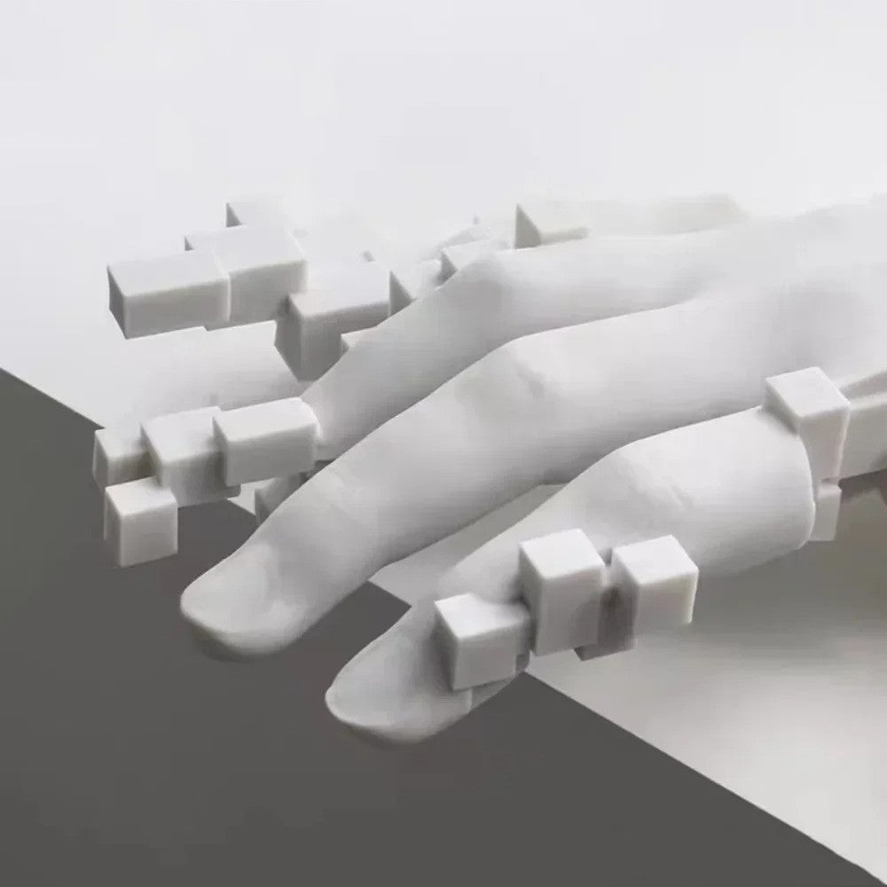 Handcrafted Resin Mosaic Palm Sculpture – Modern Tropical Art Decor