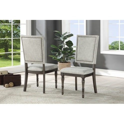 Linnett Upholstered Back Chair Dark Brown