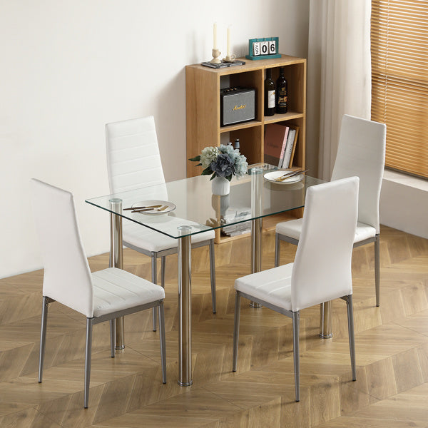 110Cm Clear Color Dining Table Set This Product Will Be Split Into Two Packages