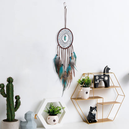 Bohemian LED Dream Catcher - Handmade Feather Night Light, Serene Wall Decor Gift for Home & Office