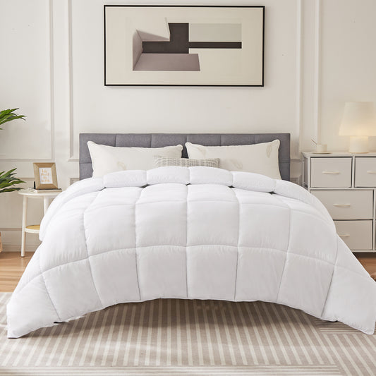 All-Season Down Comforter – Lightweight & Warm Duvet Insert for Year-Round Comfort