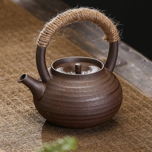 Kung Fu Tea Handle Pots Stoneware Teapots Ceramics Hand Held