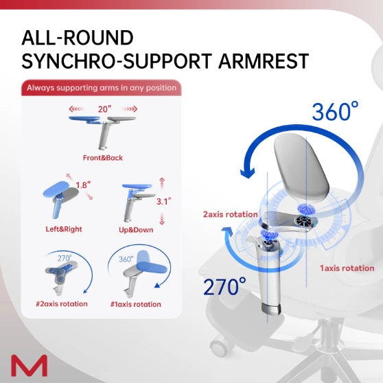 Ergonomic High-Back Mesh Office Chair with Adjustable Headrest & Lumbar Support