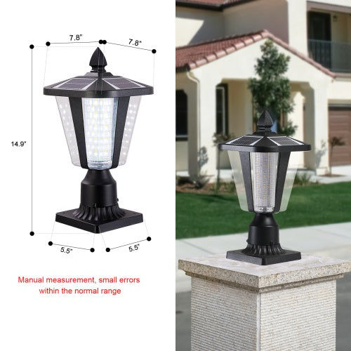 Solar Pillar Headlights With Dimmable LEDs