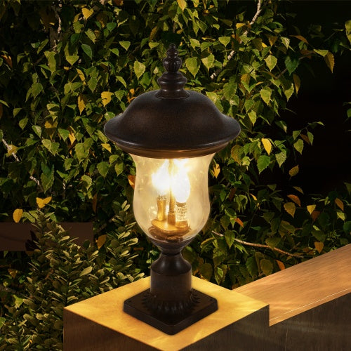 Vintage Outdoor Pole Light – Waterproof Garden & Driveway Lamp For Walkways And Patios (No Bulb Included)