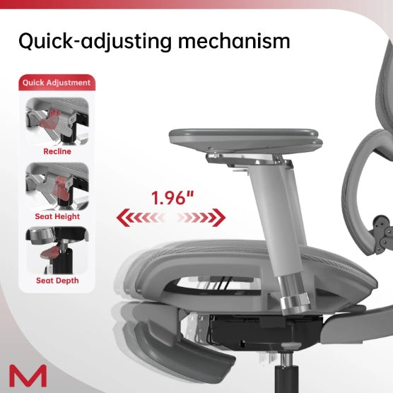 Ergonomic High-Back Mesh Office Chair with Adjustable Headrest & Lumbar Support