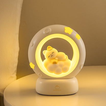 1pc Sleeping Cat Lamp, Cute Cat Night Light For Mom, Gift For Girls And Boys, Nightlight For Bedroom, Soft Light, USB Charger, Tap Dimmer