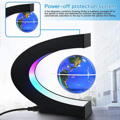 Magnetic Floating Globe, LED World Map Electronic Antigravity globe