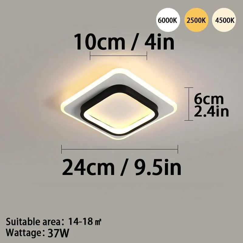 LED Ceiling Chandelier 3 colour lamps & 1 colour lamp for Bedroom/Dining Room