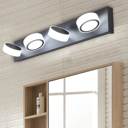 Led Modern Black 4 Light Vanity Light Fixture Mirror Bathroom Wall Light