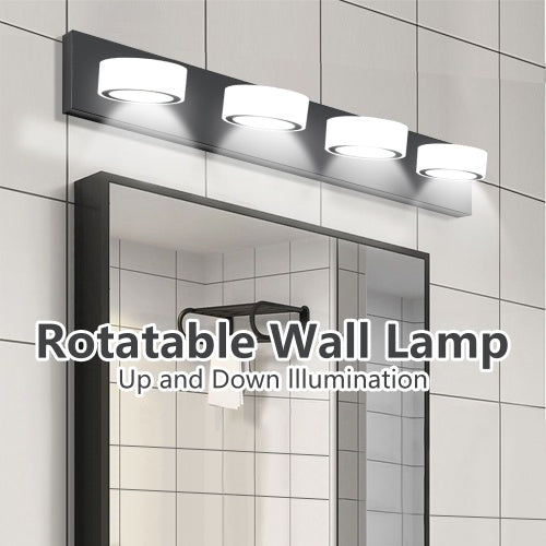 Led Modern Black 4 Light Vanity Light Fixture Mirror Bathroom Wall Light