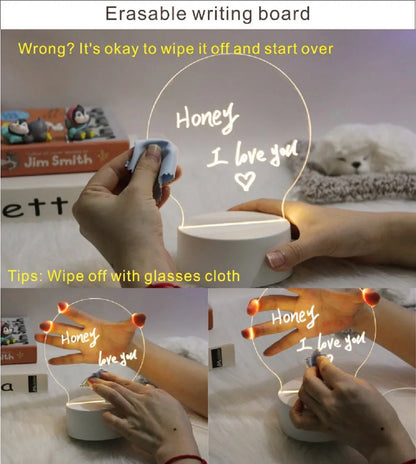 Night Light Changing Memo Board Creative Led Lamp